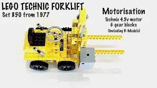 Lego Technic Forklift 850 from 1977 - Motorisation (incl B-Models)