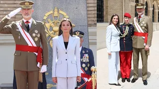 Queen Letizia in Light Blue for Flag Oath Ceremony