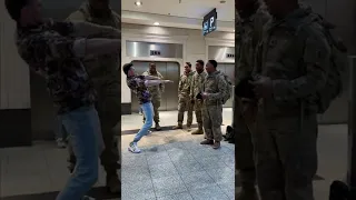 Freestajlo in front of the american soldiers