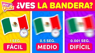 Adivina la Bandera en 0,001 Segundo 👁️🤔⚡ | 4 Niveles | PlayQuiz Trivia - Geografía