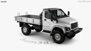 GAZ Sadko Next Flatbed Truck 2019 3D model by Hum3D.com