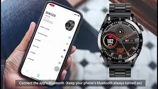 How to use LIGE BW329 smartwatch with install software and connect bluetooth?