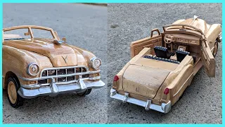 Making Cadillac 62 convertible 1949 Out of Wood