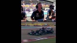 Christian Horner's Reaction To Max  Overtaking Lewis and winning The World Championship 🤩