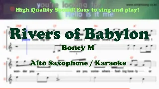 Rivers of Babylon - Boney M (Alto Saxophone Sheet Bb Key / Karaoke / Easy Solo Music Cover)