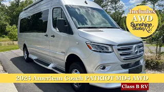 2024 American Coach Patriot AWD MD4 **ECO-FREEDOM 1,080 AH of LITHIUM** Class B RV Walk-through