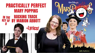 Practically Perfect (Mary Poppins) - Backing Track & Lyrics 🎹 *D*