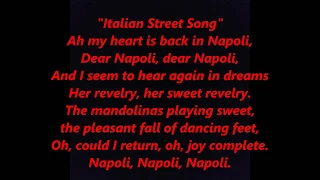 Italian Street Song Naughty Marietta Victor Herbert Lyrics Words MacDonald Eddy Sing Along Song