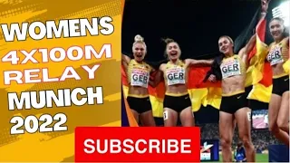 Women 4X100 Relay Final 2022 #race #athletics  #olympics #asiacup2023 #europeanathletics #munich