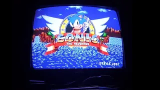 Sonic the Hedgehog(1991) - longplay - no deaths - no commentary - CRT TV