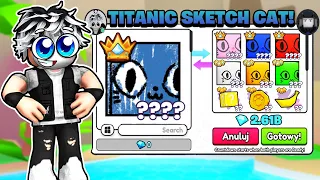 I GOT AN AMAZING DEAL FOR TITANIC SKETCH CAT IN PET SIMULATOR 99! Roblox!