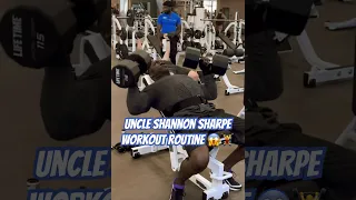 Unc Shannon Sharpe Amazing gym routine 😱🏋️‍♂️‼️ #worldstarhiphop #gymlife #gym #shorts