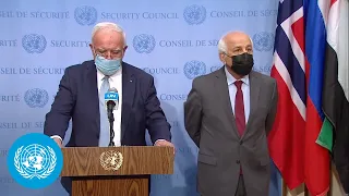 Palestine on Palestine/Israel - Media Stakeout (19 January 2022) | United Nations