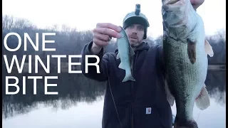 Putting in the work....earning the bite.  Searching for that big winter bass.