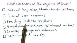 Negative effects of psilocybin - Intro to Psychology