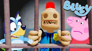 BLUEY ESCAPA con sus AMIGOS de SIREN COP | Las Aventuras de BLUEY en ROBLOX!