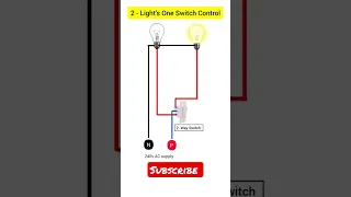 2-Lights 1-Switch Control #trending #viral #electric #latestnews #hacker