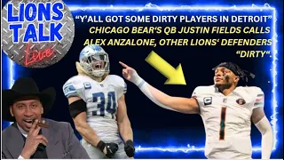 LIONS TALK LIVE MORNING SHOW!! JUSTIN FIELDS CALLS ANZALONE, DETROIT DEFENDERS, DIRTY.