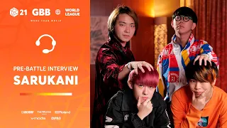 Sarukani 🇯🇵 I GRAND BEATBOX BATTLE 2021: WORLD LEAGUE I Pre-Battle Interview