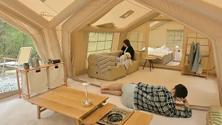 Better than a hotel! 2 bedrooms and 1 livingroom Ultra-luxurious inflatable tent camping🏕️