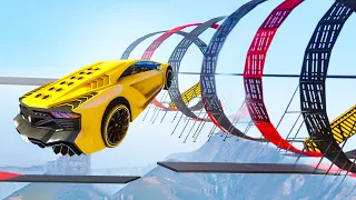 GTA 5 Supercar Stunt Race - No Copyright Gameplay | GTA 5 Gameplay for TikTok & YouTube | 4K