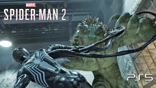 SPIDER-MAN 2 PS5 Walkthrough Gameplay Part 19 - Symbiote Peter Vs Lizard BOSS