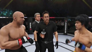 Mark Coleman vs. Bruce Lee (EA sports UFC 3) - CPU vs. CPU - Crazy UFC 👊🤪