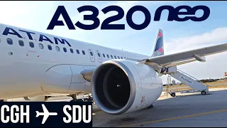 PONTE AÉREA de NEO! Congonhas ✈ Santos Dumont: LATAM A320neo (QUASE PERDI)