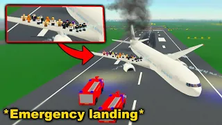 I Had To Make An Emergency Landing With No Wheels.. (Roblox)