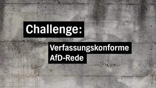 Challenge: Verfassungskonforme AfD-Rede | extra 3 | NDR