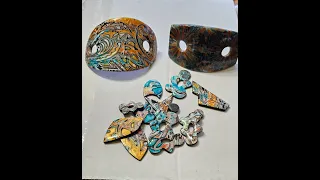 Polymer Clay Metallic Kaleidoscope cane.Moral of the story....see description