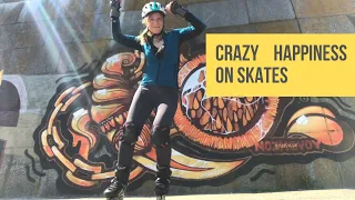 Crazy happiness on skates