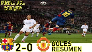 BARCELONA vs MANCHESTER UNITED (2-0) HIGHLIGHTS RESUMEN | Final Champions 2009