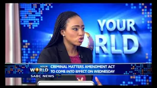 Dr. Mathole Motshekga on the Criminal Matters Amendment Act