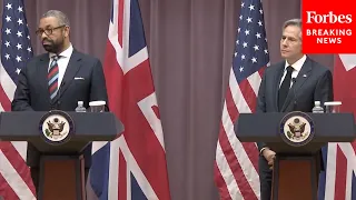 Secretary Of State Antony Blinken Holds Press Briefing With UK Foreign Secretary James Cleverly