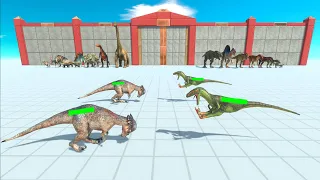 2 vs 2 Carnivore vs Herbivores Dinosaurs - Animal Revolt Battle Simulator