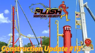 TRACK FINISHED on Flash Vertical Velocity | Six Flags Great Adventure | Construction Update #13