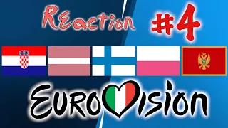 REACTION a EUROVISION 2022 #4 (Finlandia, Polonia, Lettonia, Croazia, Montenegro) *Reaction