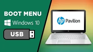 How to Install Windows 10 on Hp Pavilion 15 Notebook from USB (HP Laptop Boot Menu)