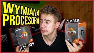 WYMIENIAM PROCESOR NA RYZEN 7 5800X Z RYZENA 5 3600 🔥 Jak wymienić procesor? CPU