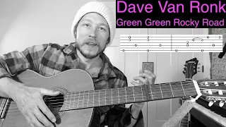 Green, Green Rocky Road - Guitar Tutorial w/ TAB - Dave Van Ronk