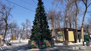 Каток и ледяную горку сделали для жителей Владивостока в парке имени Лазо на Санаторной