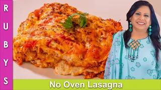 No Oven Lasagna with White Sauce & Homemade Pasta Sheets Super Tasty Recipe in Urdu Hindi - RKK