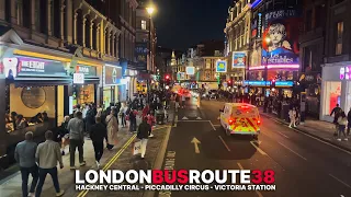 London Bus Ride during Golden Hour Sunset aboard Bus 38, from Hackney to Victoria Station 🚌