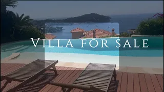 Villa for sale in Villefranche sur mer facing St Jean Cap Ferrat close to the sea and amenities.