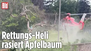 Beinah-Katastrophe bei Hubschrauber-Landung | Dresden