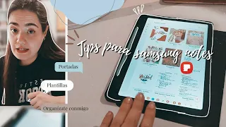 Tips para Samsung Notes| Platillas, portadas, pdf... *ORGANÍZATE CONMIGO*