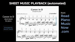 How to play 'Canon in D' on piano - Sheet Music with Letters & Notes Together!