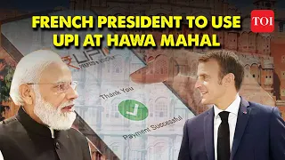 French President Emmanuel Macron to use UPI Transaction in Jaipur | India Republic Day 2024 | TOI