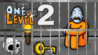 СТИКМЕН СНОВА ЗА РЕШЕТКОЙ! Побег СТИКМЕНА из ТЮРЬМЫ Часть 2 в Игре One LEVEL 2 от Cool GAMES